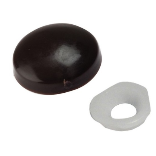Black Two-Part Plastic Cover Caps