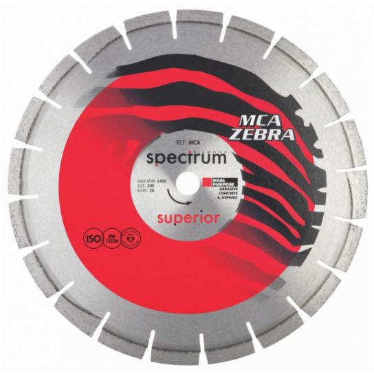 230mm X 22mm MCA Zebra Prof Diamond Blade