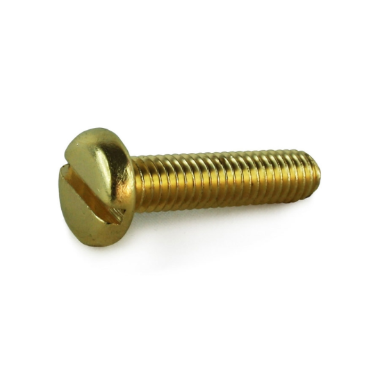 M4 X 12 Pan Slot Brass Machine Screw