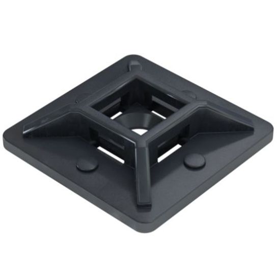 Black Self-Adhesive Cable Tie Mount