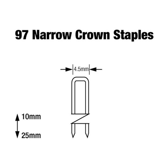 19/20mm 97 Series Narrow Crown Staples