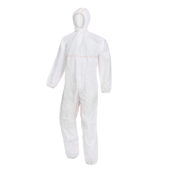 XXL White Disposable Overall C/W Hood