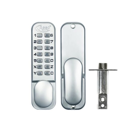 Satin Chrome Push-Button Digital Lock