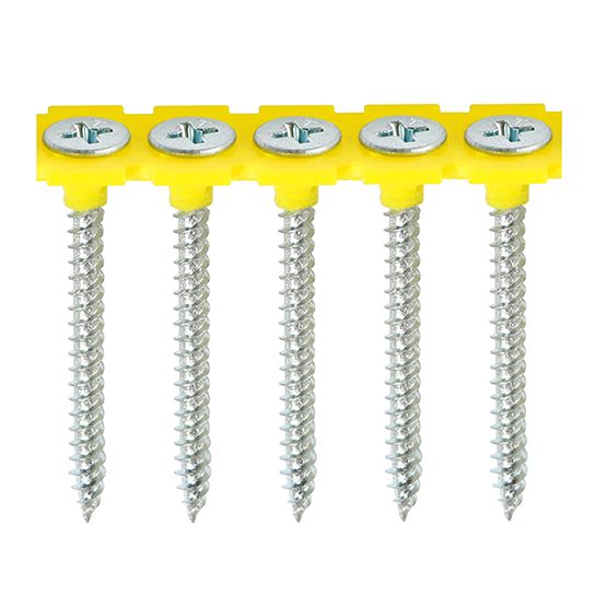 3.5 X 55 Collated BZP Fine Thread Drywall Screws