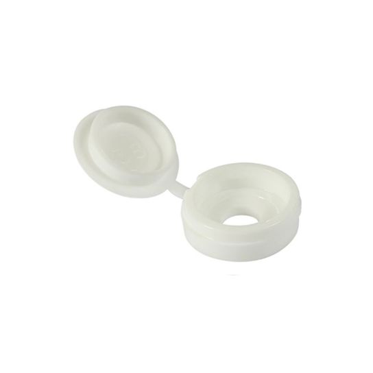 No.10 - No.12 White Hinged Screw Caps