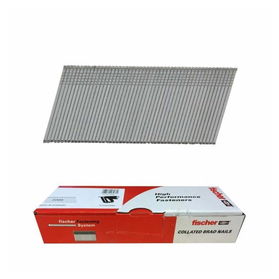 Fischer 50mm16G S/Steel Straight Brad Nail 2000 Brads/2 Fuel Cells