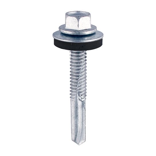 5.5 X 32-2 BZP Hex Head With Washer Light Section - For 1.2 - 5mm Thick Steel