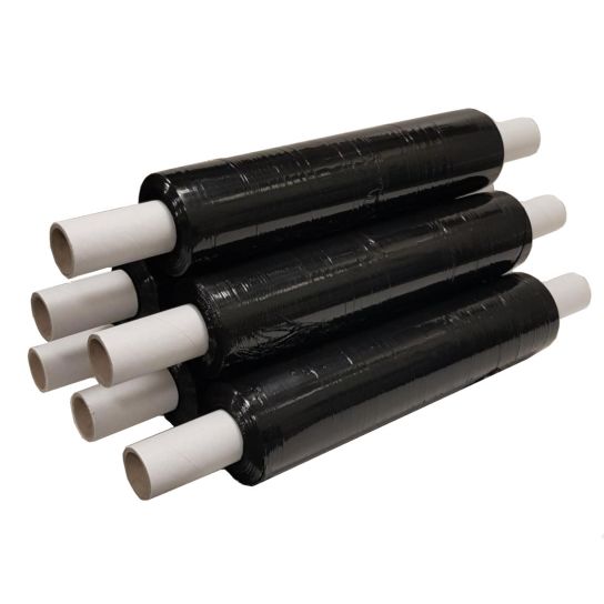 500mm X 200M 25MU Black Pallet Wrap