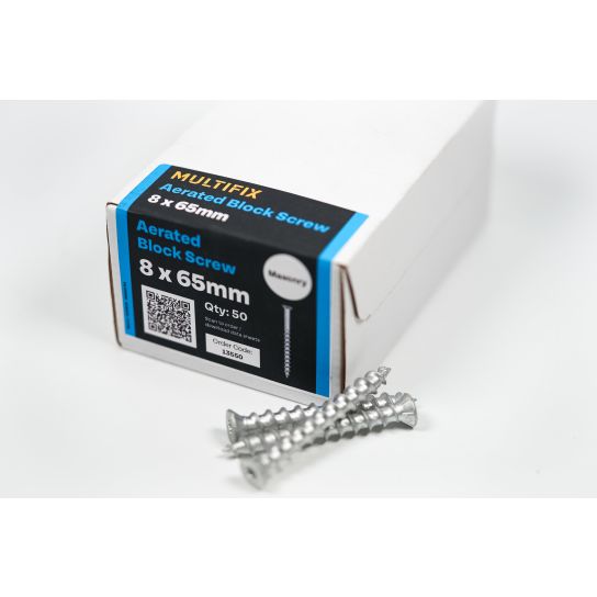 8 X 65mm Aerated Concrete Block Screw