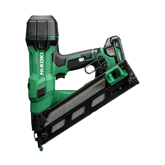 Hikoki 18V 15g 2nd Gen Angled Nailer 2 X 2Ah Batts & Charger (NT1865DAAJXZ)