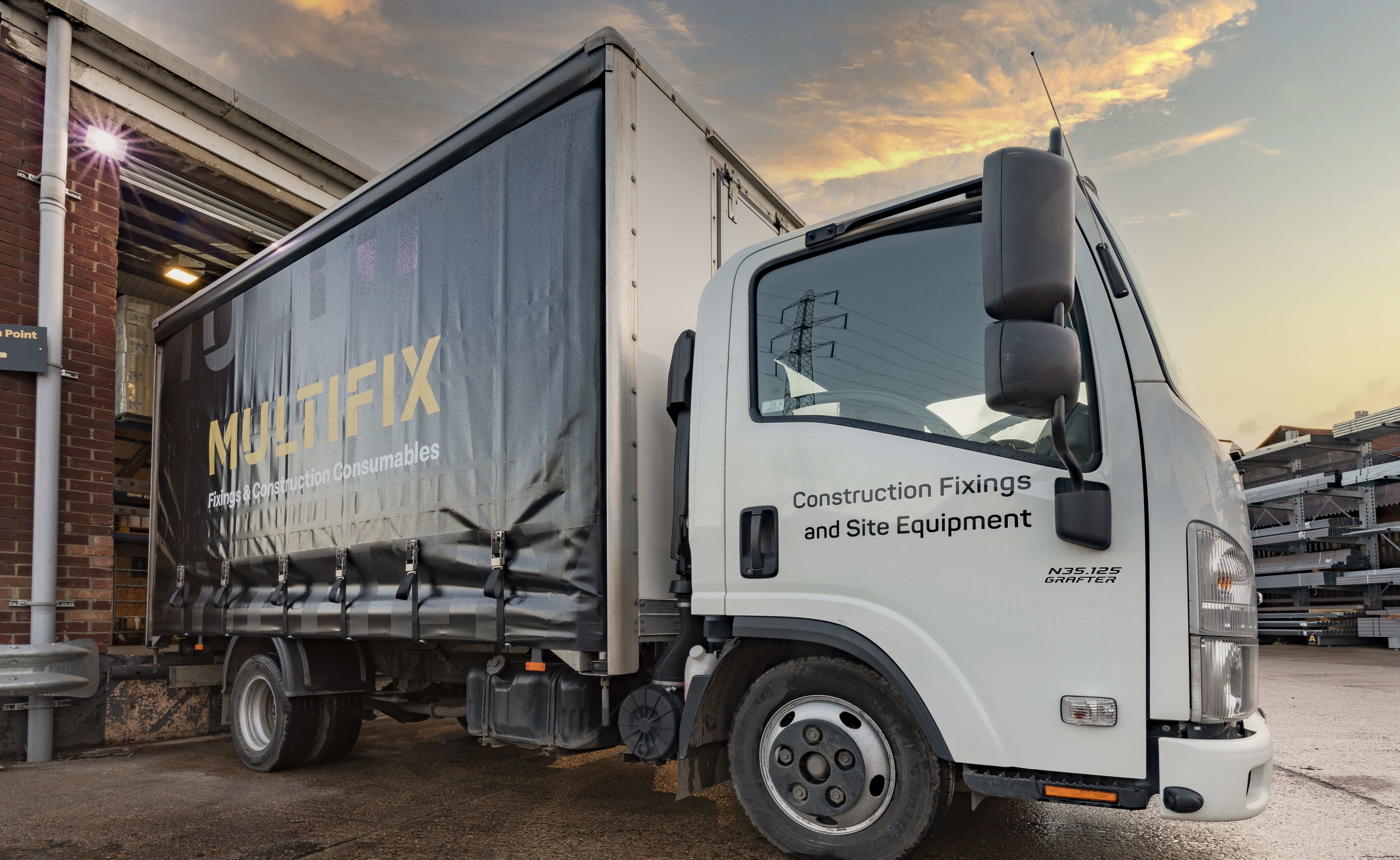 Multifix's Euro 6 complaint vans at Multifix's Barking depot