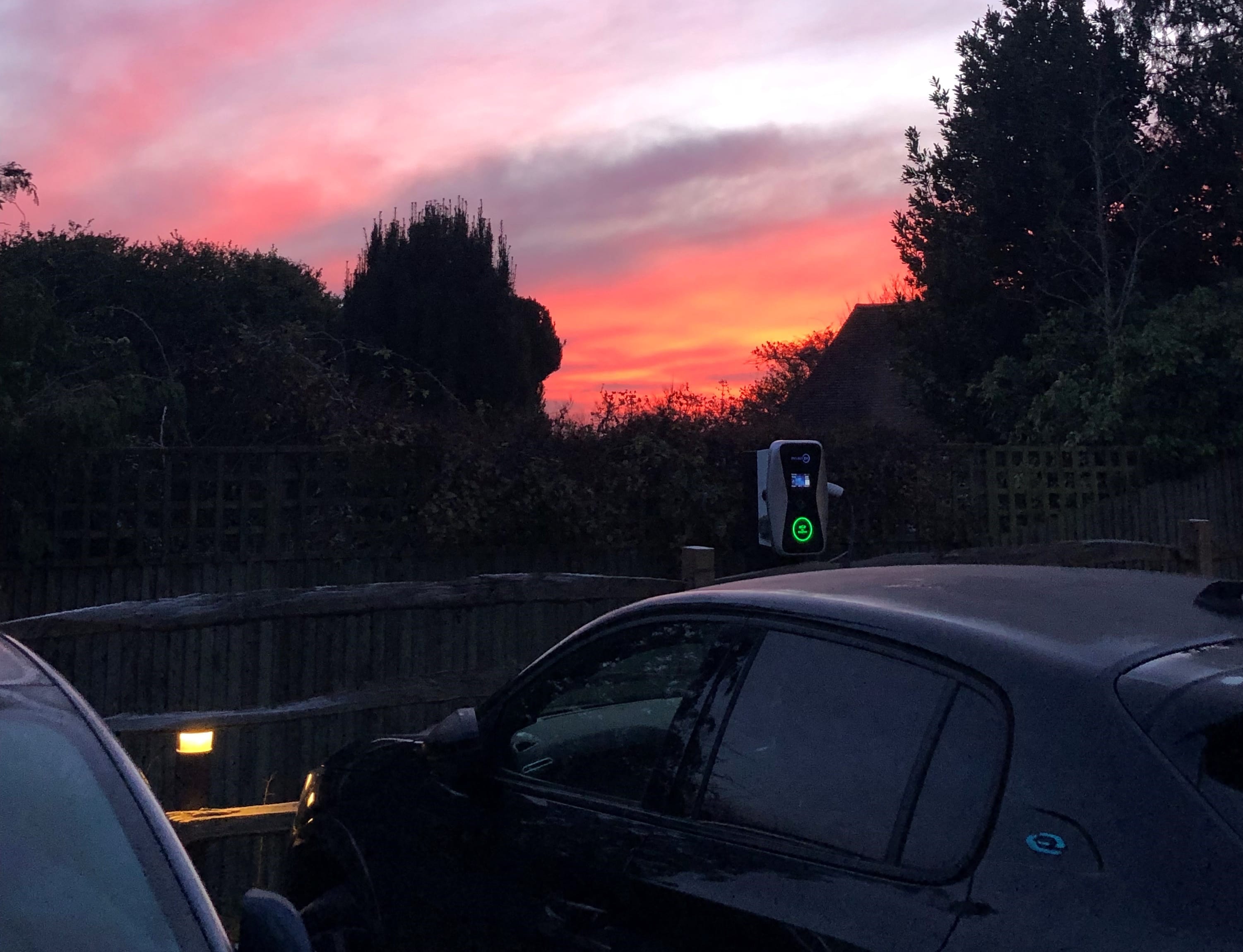 Electric car charger at Multifix's head office in Maidstone