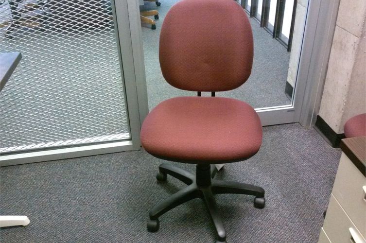Red Office Chair W Wheels Online Government Auctions Of