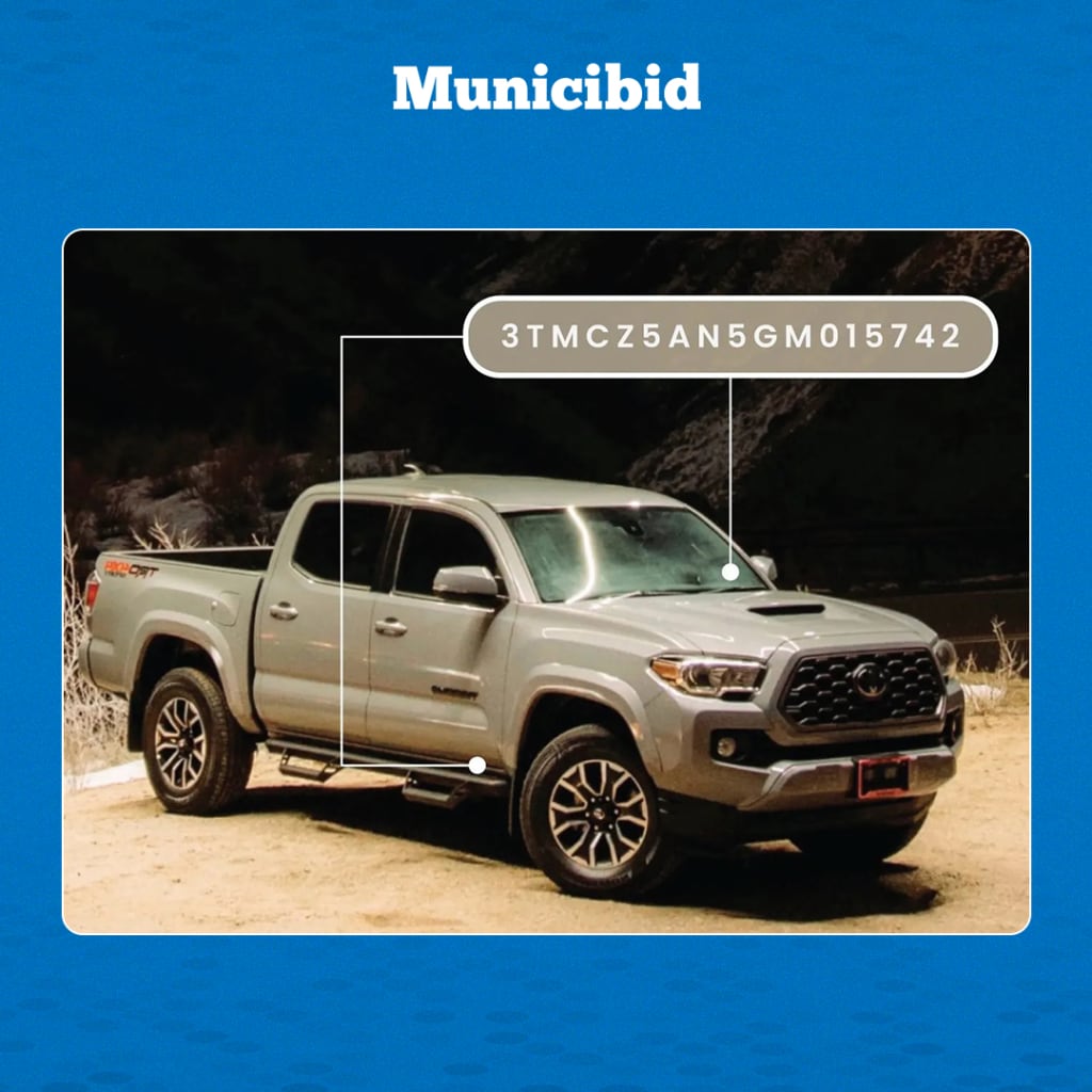 Vehicle VIN Example infographic