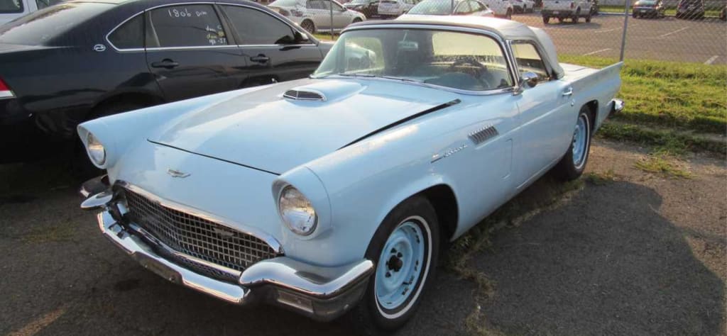 1955 Sky Blue Ford Thunderbird