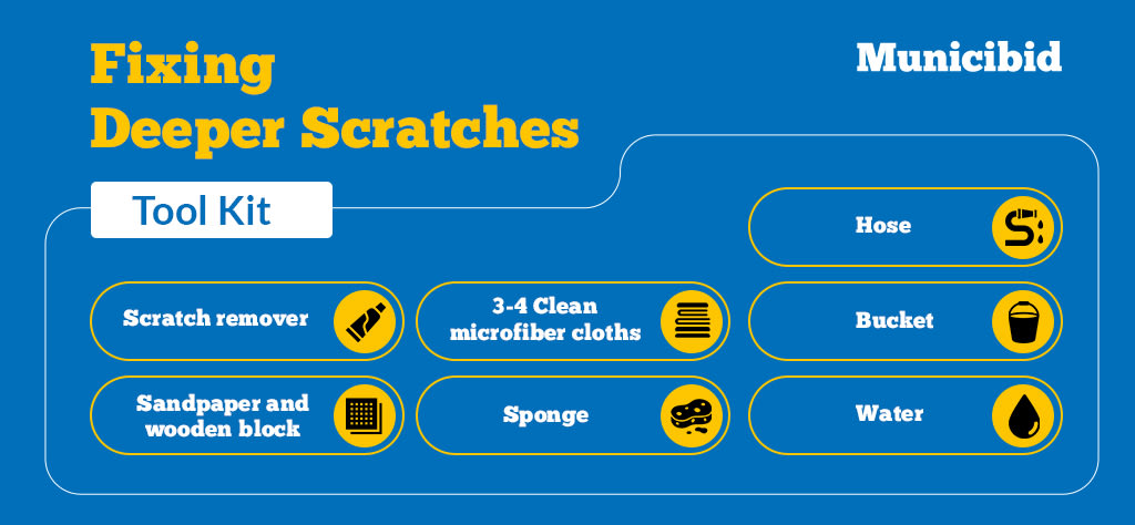 fixing deeper car scratches -infographic