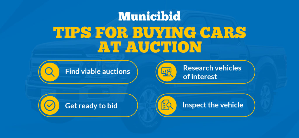 tips for buying cars at auction infographic