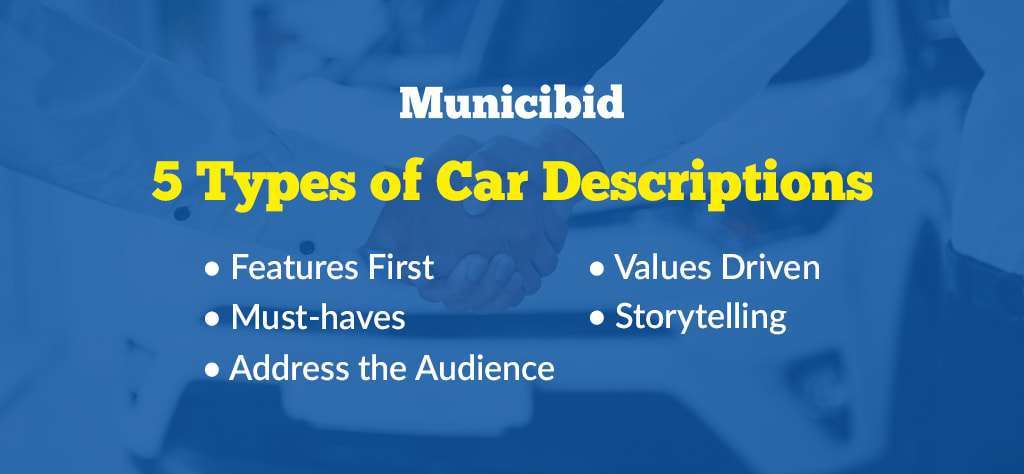 5 types of car descriptions infographic