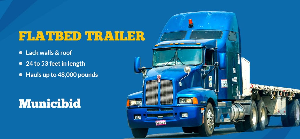 flatbed trailer infographic