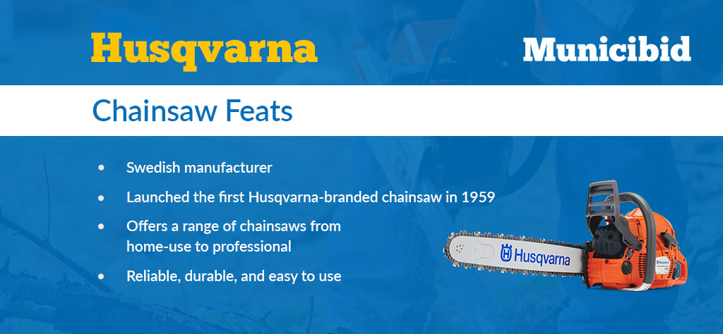 Husqvarna chainsaw infographic