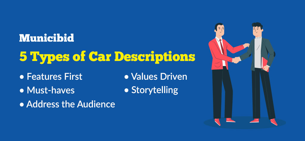 5 types of car descriptions infographic