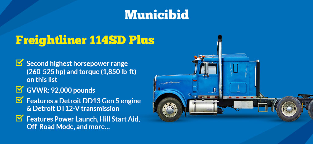 Freightliner 114SD Plus infographic