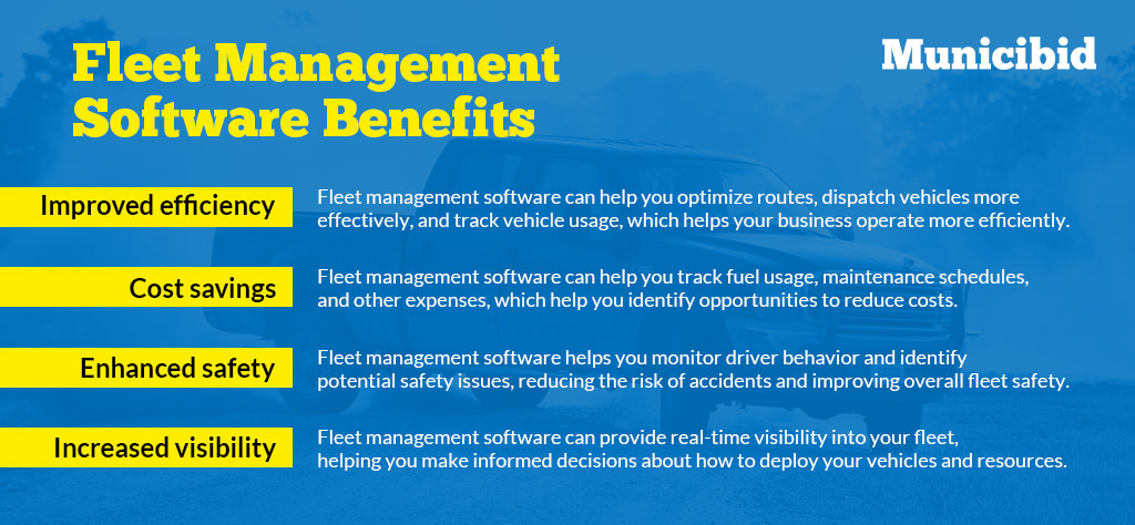 Fleet management software benefits infographic