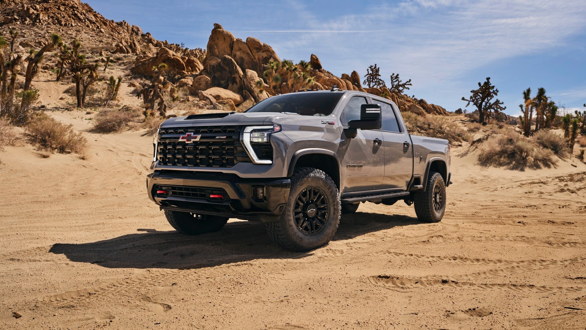 Chevrolet Silverado 2500HD parked in the desert.