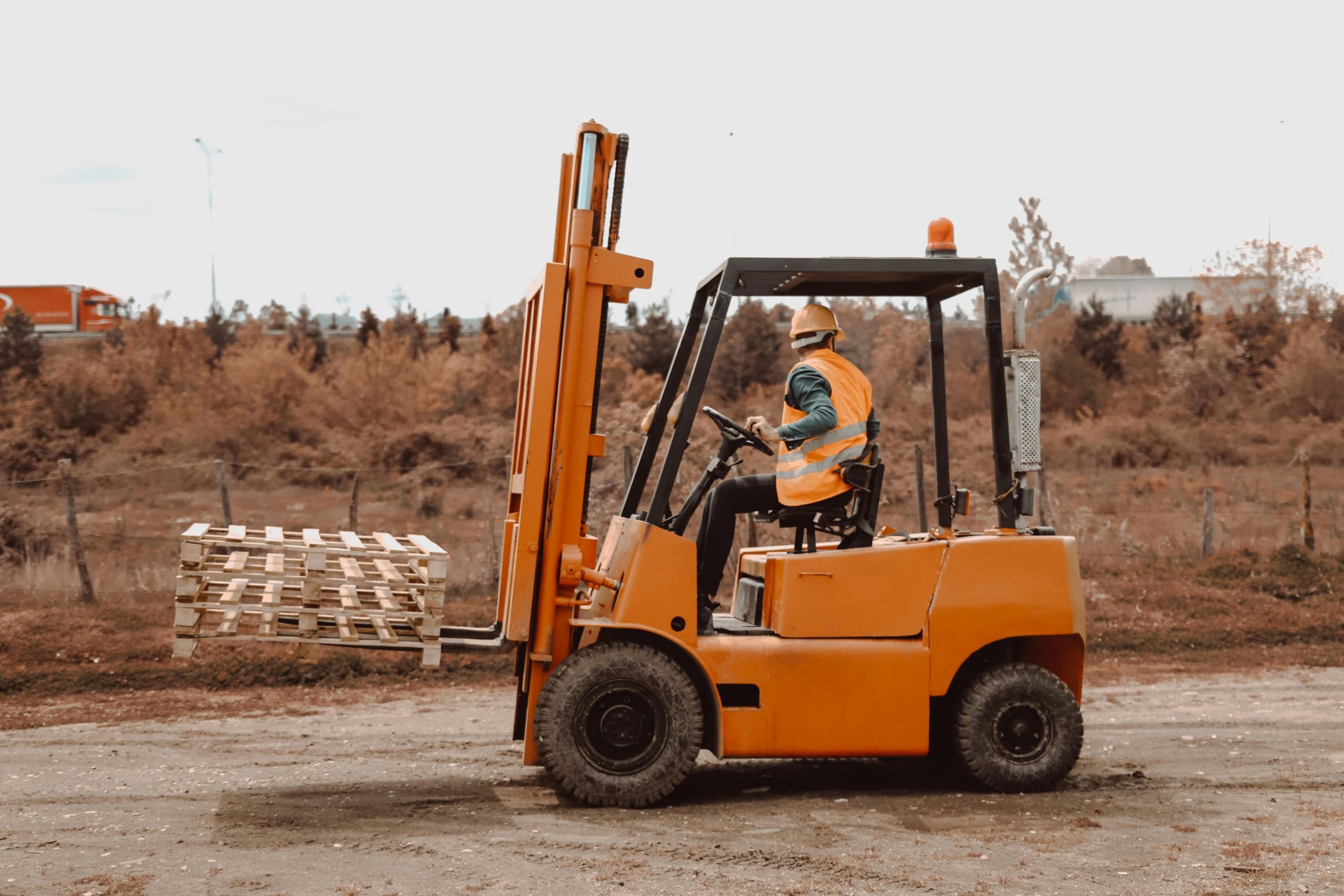 New or used forklift, without an exact price, capabile of moving pallets and lifting pallets, with improved power over older forklifts.