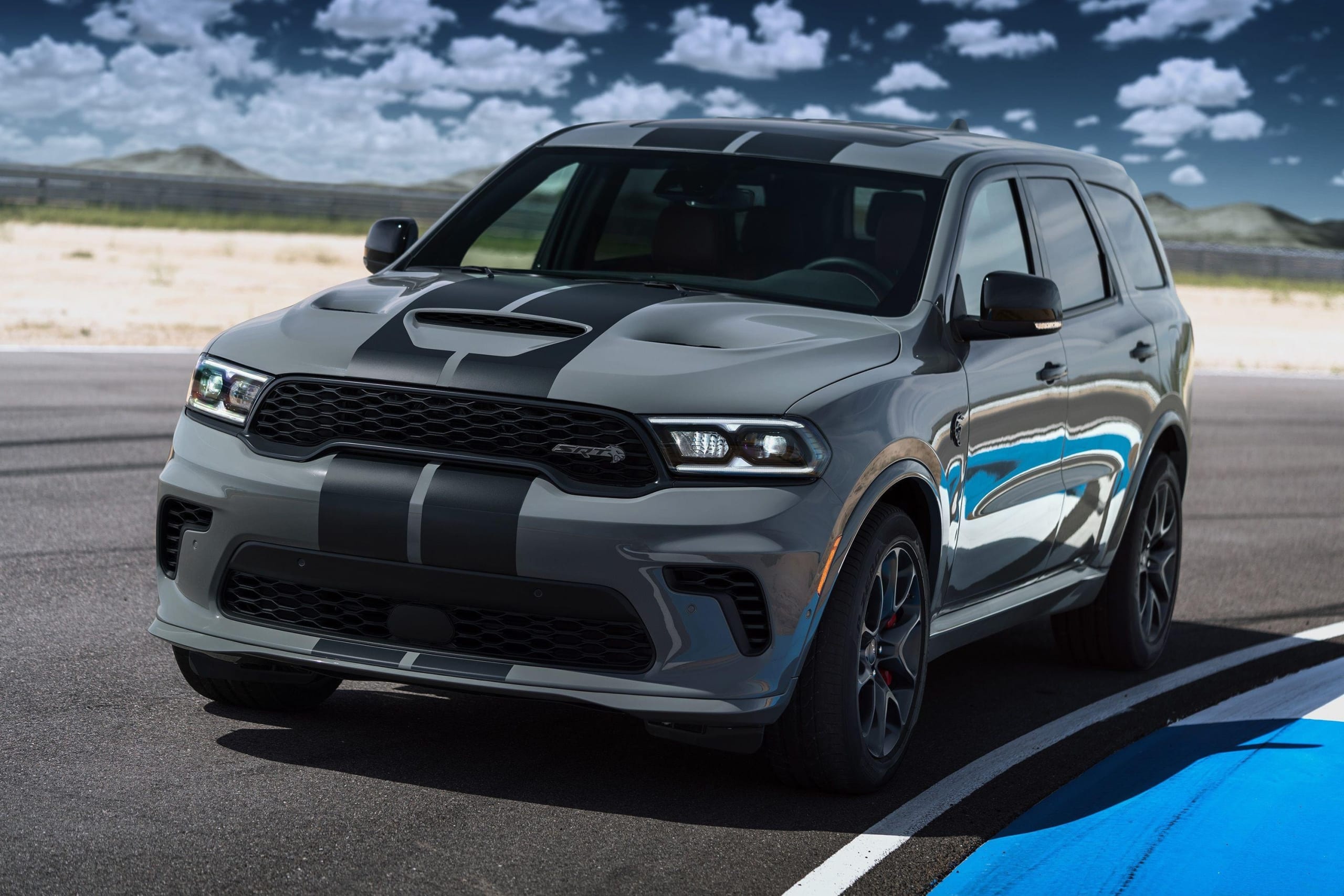 Current model, grey Dodge Durango, a popular car on the market and standout among competitors.