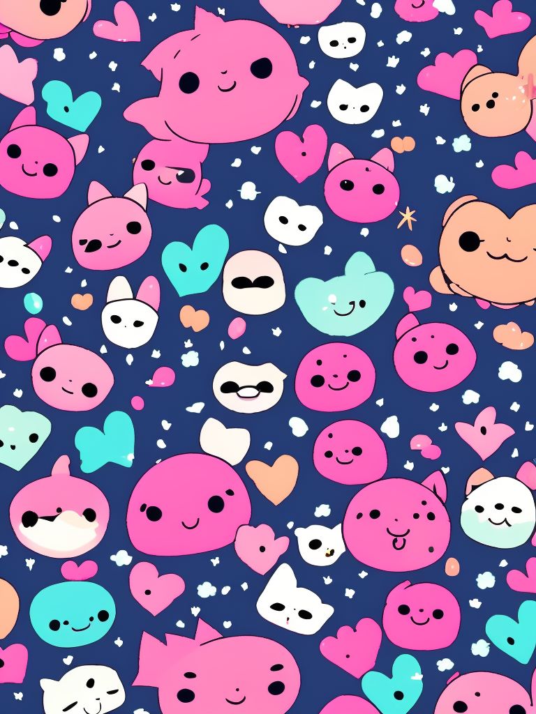 Kawaii Blue Wallpapers  Wallpaper Cave