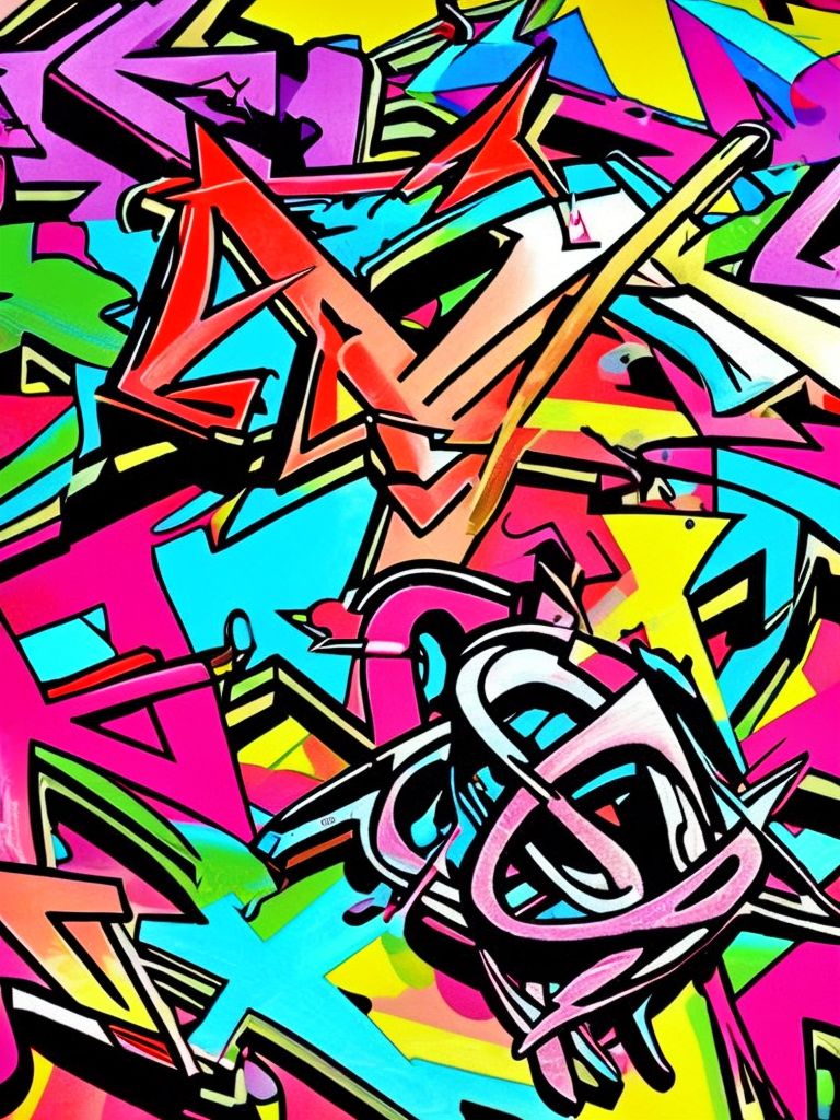 Abstract Neon Graffiti Wallpaper Stock Illustration  Adobe Stock