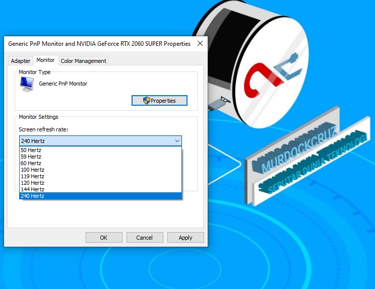 Cara Aktifin Refresh Rate