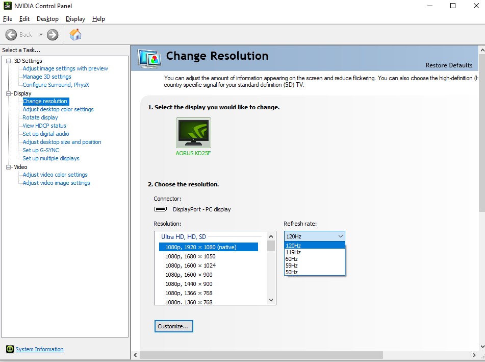 Cara Aktifin Refresh Rate