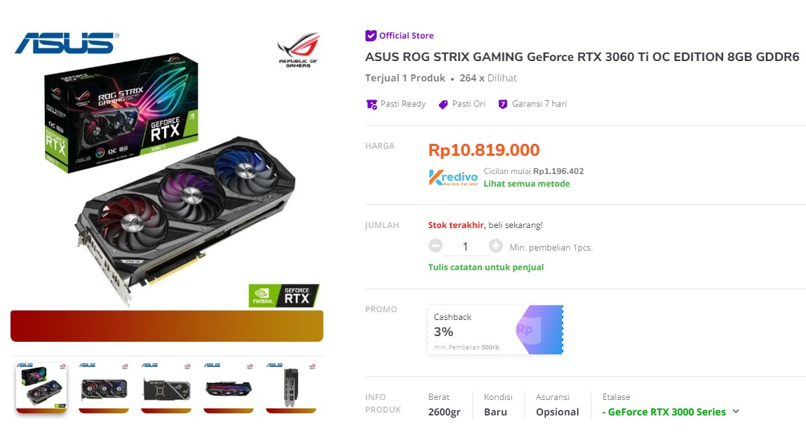 Harga RTX 3060 Ti Di Indonesia Berkisar Mulai Dari 7