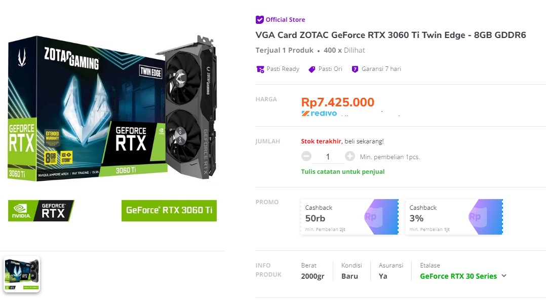 Harga RTX 3060 Ti Di Indonesia