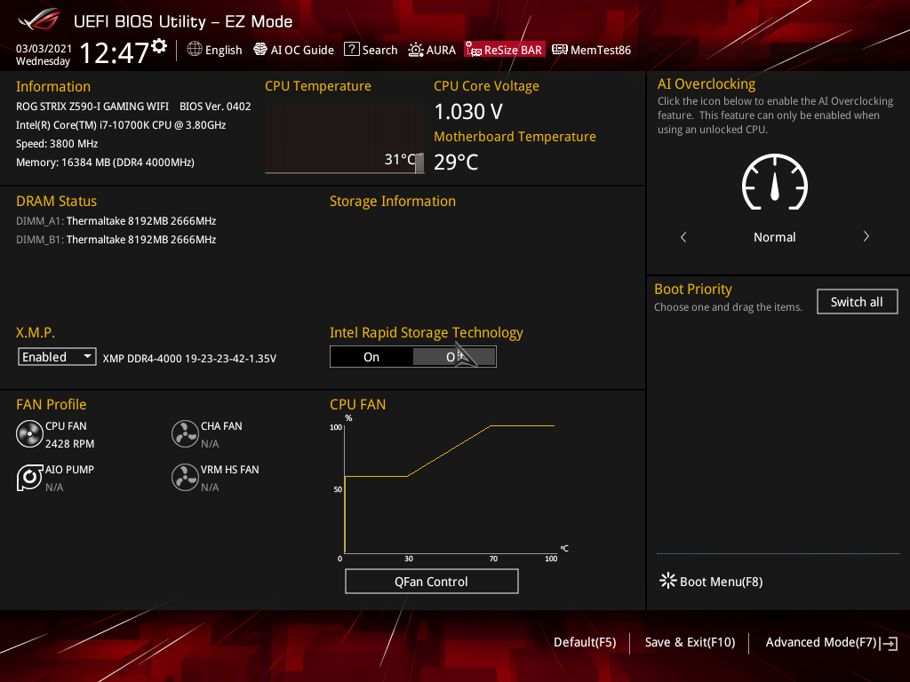 ASUS ROG Strix Z590-I Gaming WiFi