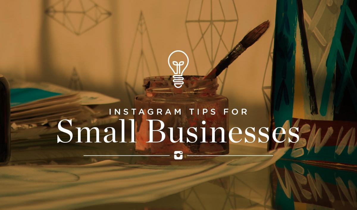 Instagram tips for small businesses featuring a paintbrush and jar on a creative workspace, emphasizing marketing strategies and brand engagement.