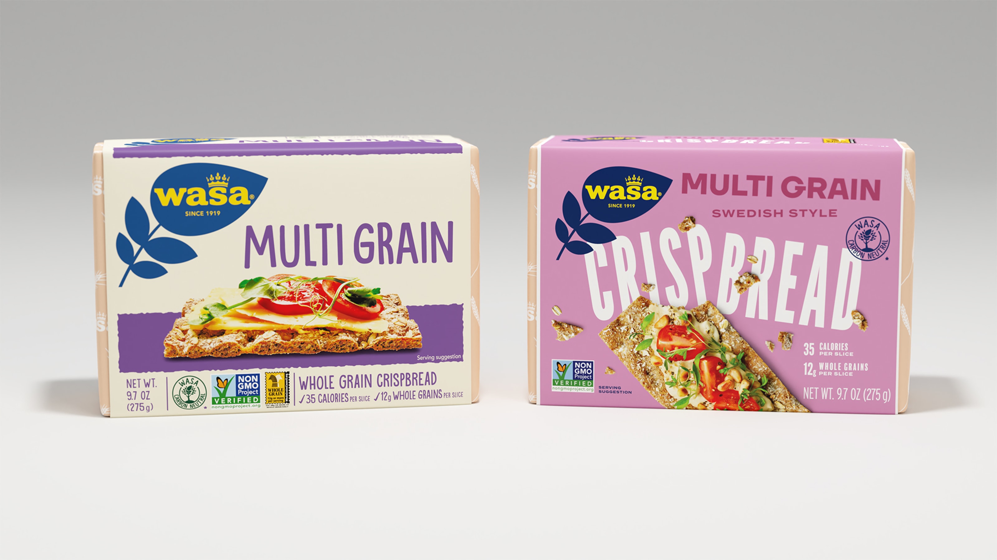 Wasa packaging before and after