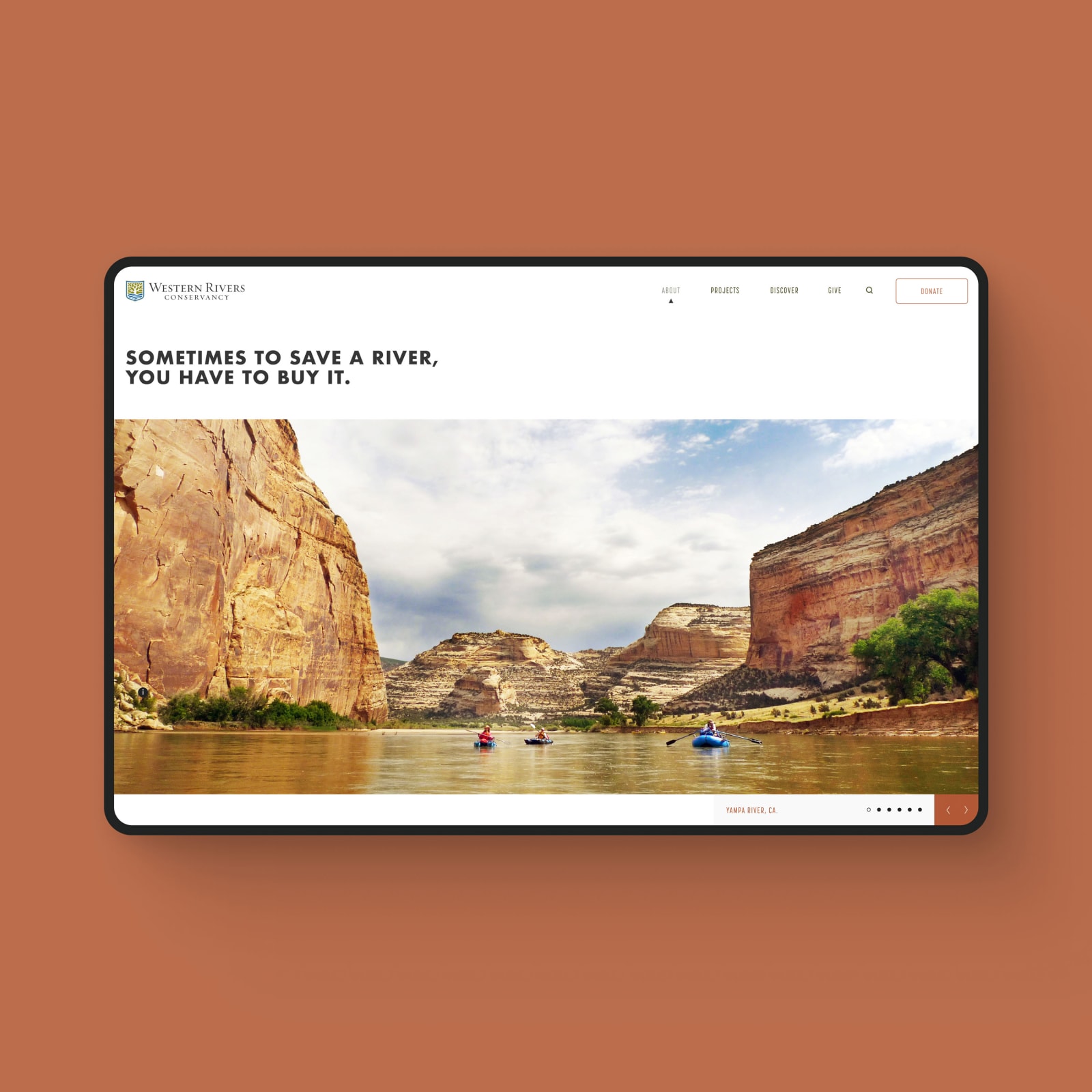 western-rivers-conservency-desktop-home-page-hero-layout-red-background