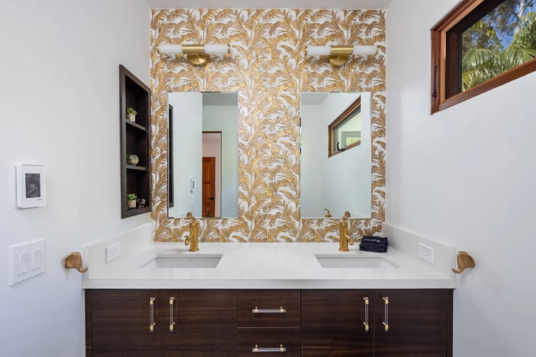 San Diego bathroom remodel - custom vanity and tile