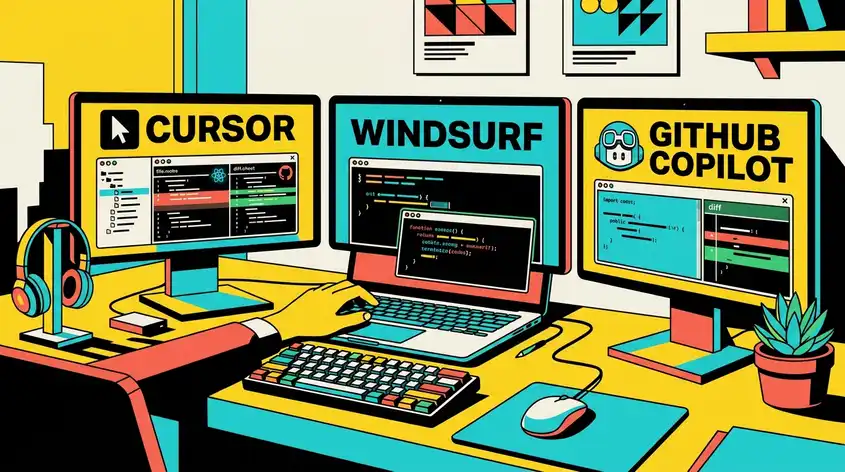 Geliştirici Kod Ajanları Kıyaslaması: Cursor vs Windsurf vs GitHub Copilot 2026