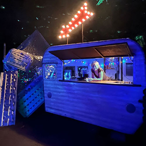 Clubhouse Caravan mobile bar installation