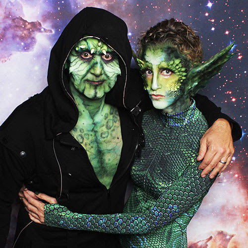 Lizard Aliens makeup by Walter Welsh