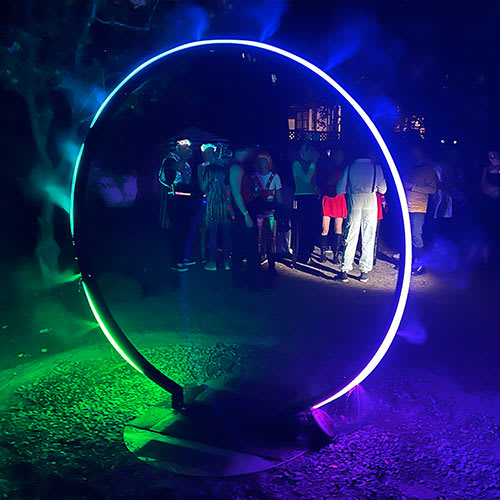 Stargate LED + Steel Sculpture by John McCoy