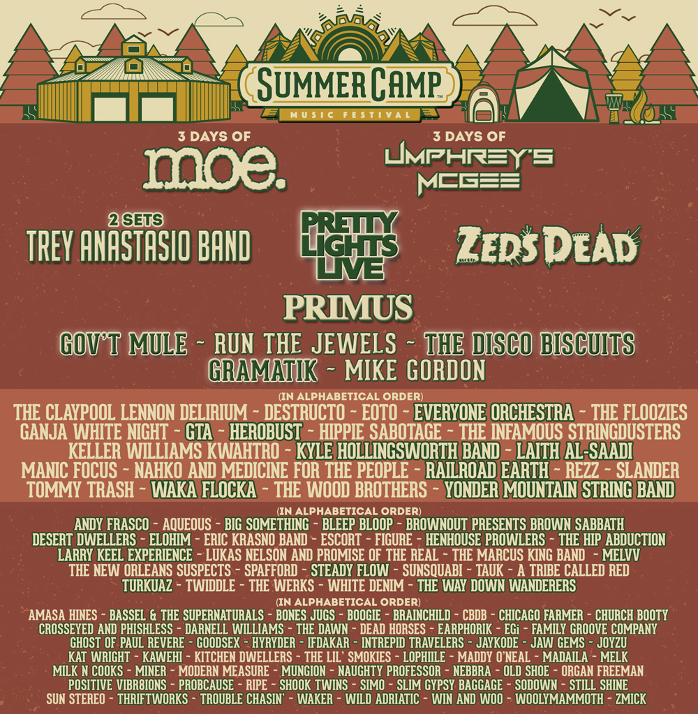 Summer Camp 2017 Lineup