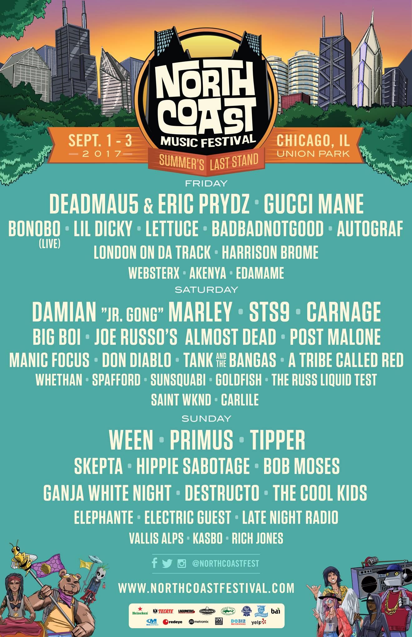North Coast 2017 Lineup