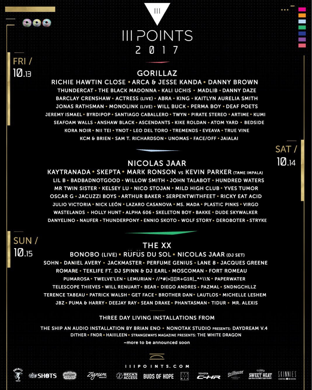 III Points 2017 Lineup