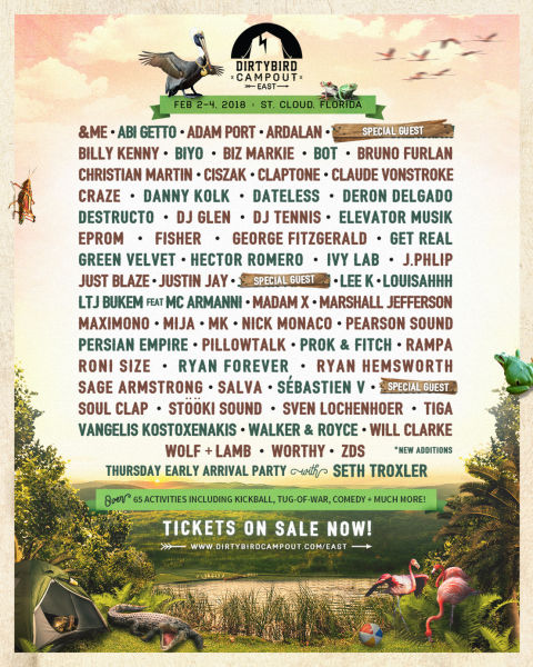 Dirtybird Campout East Phase 2 Lineup