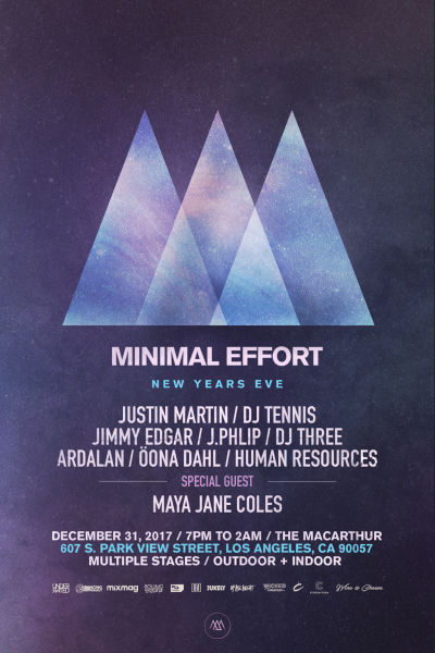 Minimal Effort 2017 Lineup